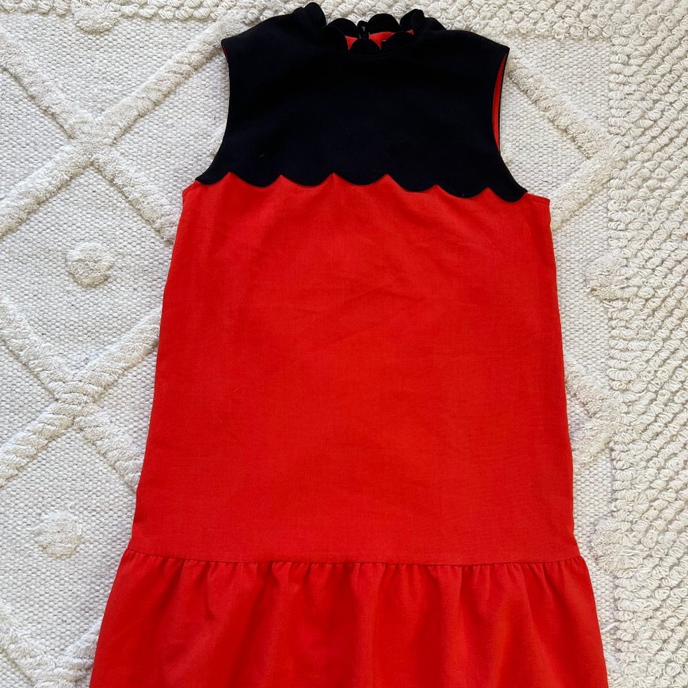 Small Victoria Beckham for Target red and black dress with scallop top